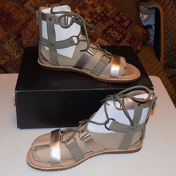 Sorel Ella lace up Sage leather EU39 US8 - Picture 4 of 13